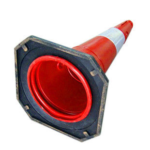 750mm Orange Reflective Warning Traffic Cone With Rubber Base