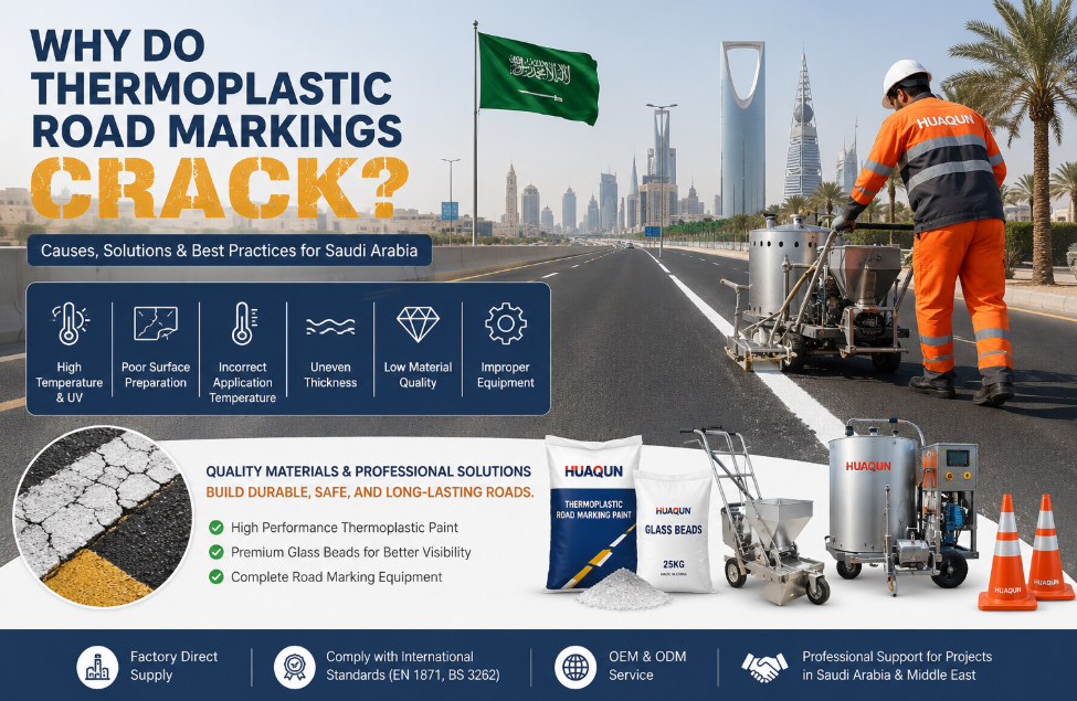 Latest company blogs about Why Do Thermoplastic Road Markings Crack? Causes, Solutions and Best Practices for Saudi Arabia