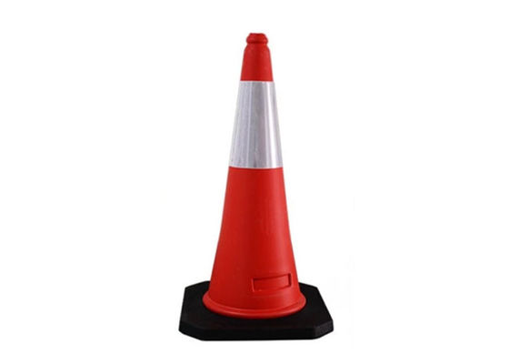28 Inch Red Body Black Base PE Traffic Safety Cone