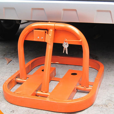 Orange Cold Roll Steel Manual Car Parking Lock O Shaped