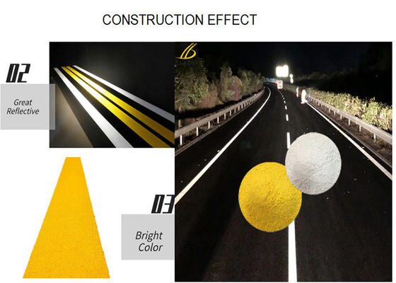 Buy Standard AASHTO M249 High Reflective Thermoplastic Road Marking Paint With 30% Glass Beads online manufacture