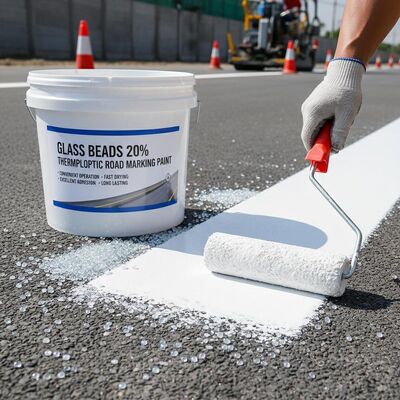 Buy Thermoplastic Road Marking Paint with 20% Glass Beads for Strong Adhesion and Fast Drying online manufacture