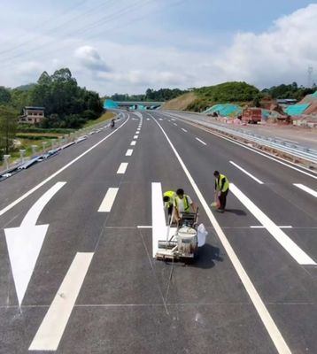 Hot Melt Thermoplastic Road Marking Paint  Yellow Color Smooth And Flow