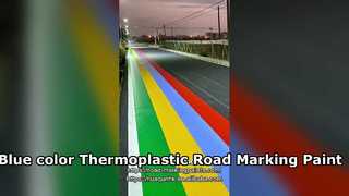 Blue Thermoplastic Road Marking Paint Application | Durable & High-Visibility Road Marking