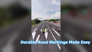 How to paint arrows on a highway using simple tools?