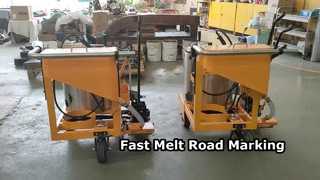 Hand push road marking machine