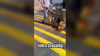 Zebra Crossing Refurbishment in Pakistan | Yellow Thermoplastic Road Marking Paint